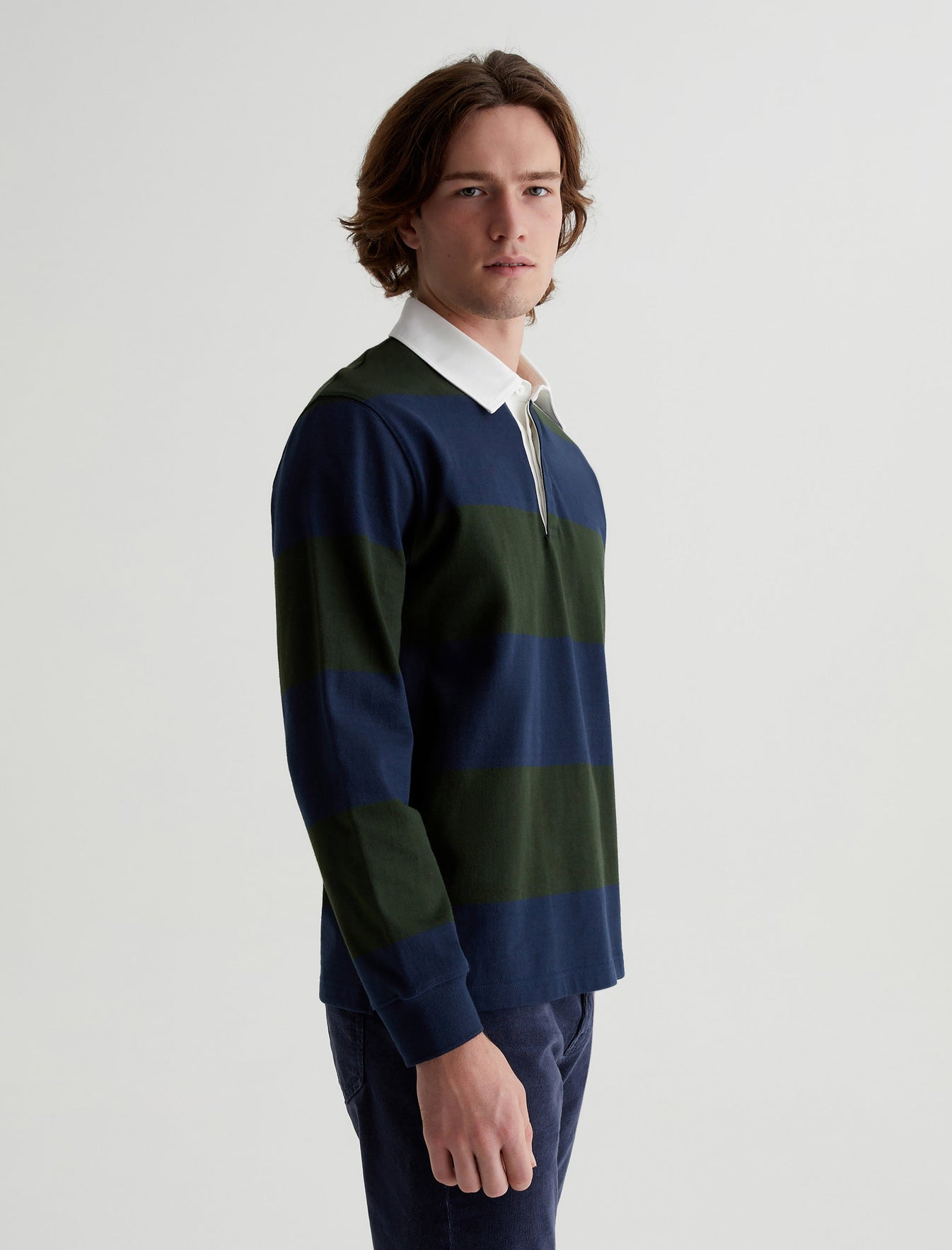 Wade Rugby Shirt|Relaxed Long Sleeve Rugby Polo Shirt